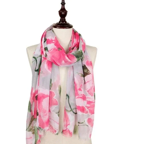 NWT - Spring Flowers Print Scarf - Picture 1 of 3